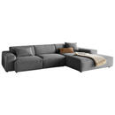 Bild 1 von Pure Home Lifestyle Ecksofa 9125, Dunkelgrau, Textil, 4-Sitzer, Ottomane rechts, L-Form, 299x189 cm, Blauer Engel, Goldenes M, Made in EU, Oeko-Tex® Standard 100, DGM-Emissionslabel, seitenverkehrt