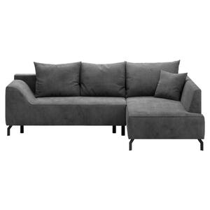 Mid.you Eckschlafsofa, Silber, Textil, 3-Sitzer, Füllung: Faserbällchen, Schaumstoffflocken,Faserbällchen, Schaumstoffflocken,Faserbällchen, Schaumstoffflocken, 273x167 cm, Oeko-Tex® Standard 10
