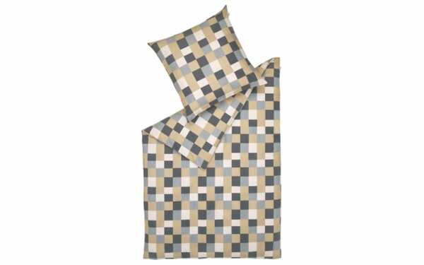 Bild 1 von Bettwäsche-Set Cubic, grau/beige/anthrazit, 135 x 200 cm