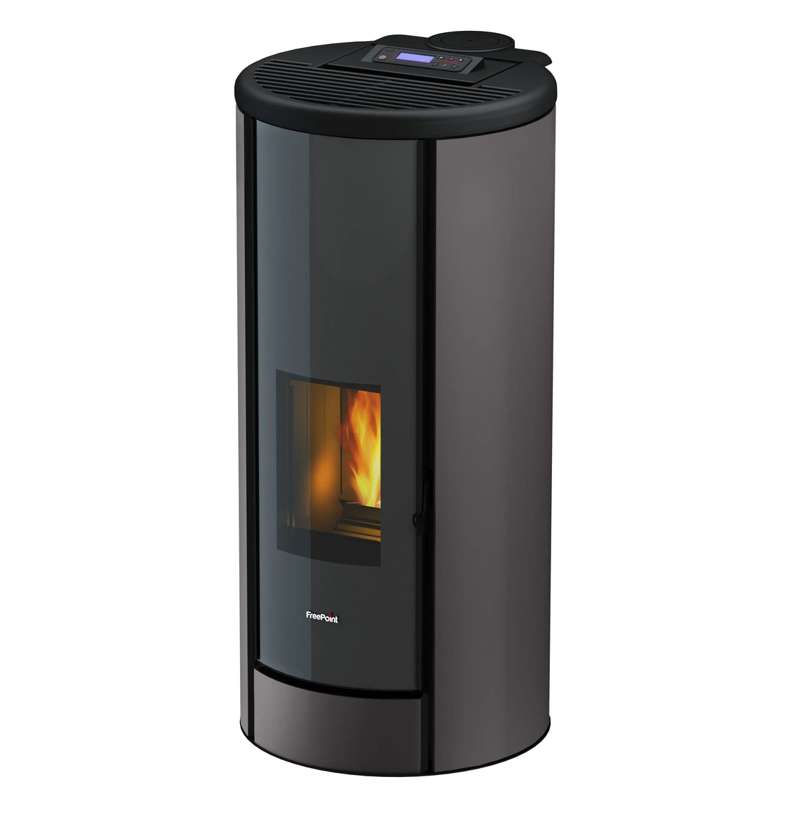 Bild 1 von Freepoint Pelletofen Breeze titanium schwarz, bis 9,1kW Heizleistung