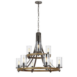 Kronleuchter Elstead Angelo, Grau, Eiche, Metall, 89.8 cm, Grüner Punkt, RoHS, höhenverstellbar, Lampen & Leuchten, Innenbeleuchtung, Hängelampen, Kronleuchter