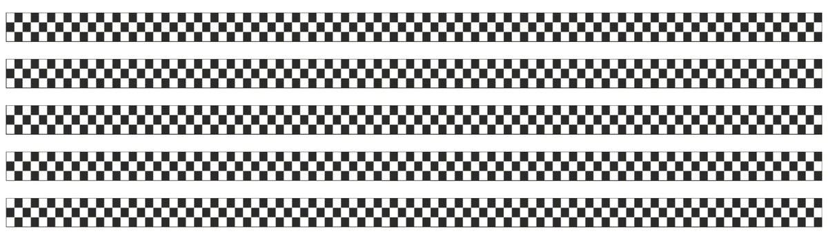 Bild 1 von Hermann Schütz Race-Flag-Stripe Streifen 5 Stück je ca. 1m x 60mm