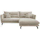 Bild 1 von Livetastic Ecksofa, Beige, Textil, 4-Sitzer, Füllung: Schaumstoff, L-Form, 255x180 cm, Rücken echt, Armteil links, rechts, Wohnzimmer, Sofas & Couches, Wohnlandschaften, Ecksofas