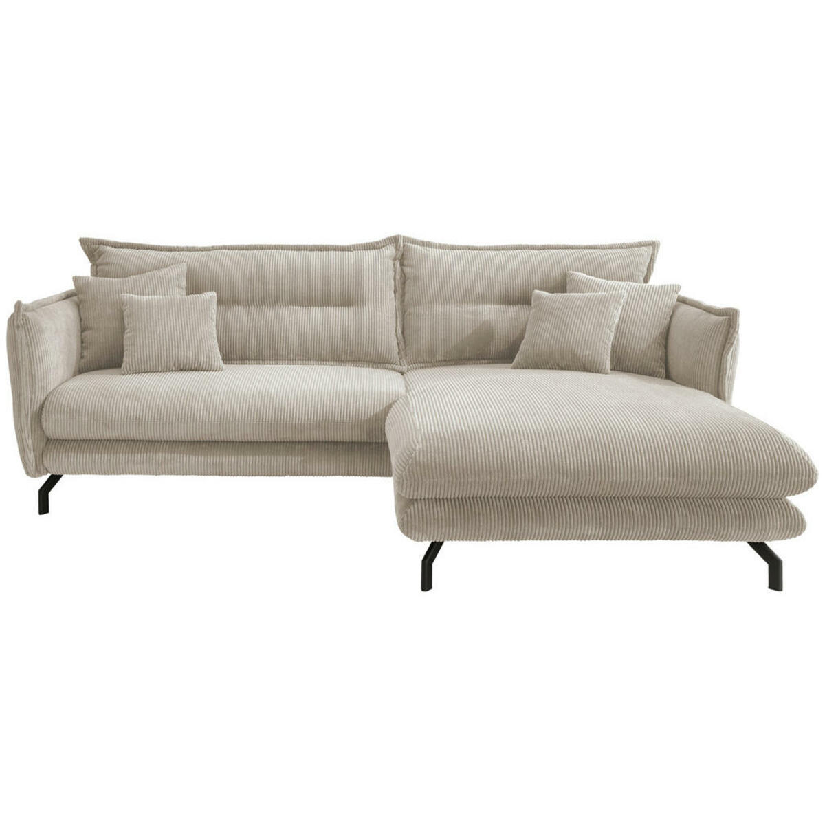 Bild 1 von Livetastic Ecksofa, Beige, Textil, 4-Sitzer, Füllung: Schaumstoff, L-Form, 255x180 cm, Rücken echt, Armteil links, rechts, Wohnzimmer, Sofas & Couches, Wohnlandschaften, Ecksofas