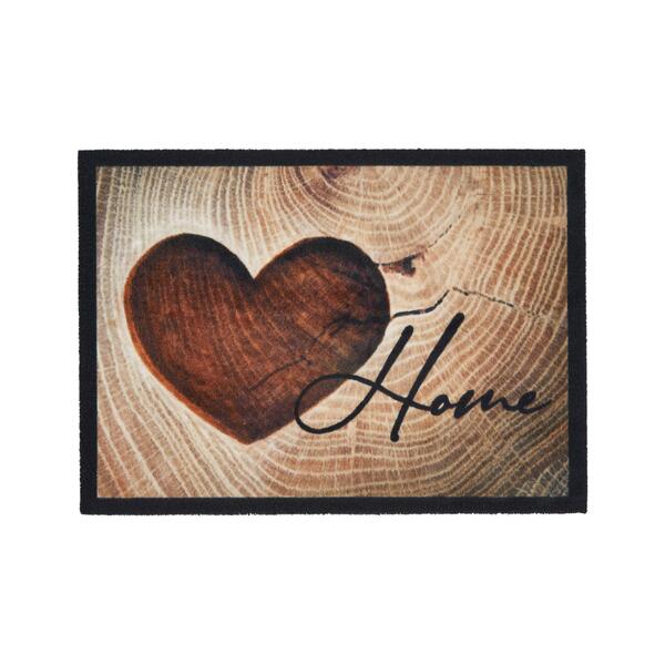 Bild 1 von Fußmatte Love Home Wood in Braun ca. 50x70cm, Braun