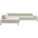 Bild 1 von Hom`in Ecksofa, Creme, Textil, 4-Sitzer, Ottomane links, L-Form, 321x216 cm, Typenauswahl, Fußauswahl, Lederauswahl, Stoffauswahl, seitenverkehrt erhältlich, Hocker Rücken echt, elektrischer Sitzv
