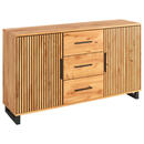 Bild 1 von Carryhome Sideboard, Schwarz, Eiche, Holz, furniert, 2 Fächer, 3 Schubladen, 164.5x85x40 cm, Typenauswahl, Beimöbel erhältlich, stehend, Wohnzimmer, Kommoden & Sideboards, Sideboards