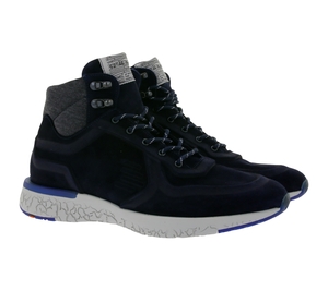 LLOYD Bac Herren High Top Stiefel bequeme Sneaker-Boots aus Echtleder 21-509-12 Dunkelblau