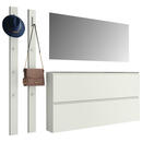 Bild 1 von Moderano Garderobe, Weiß, Glas, 4-teilig, 170x185x33 cm, Garderobe, Garderoben-Sets