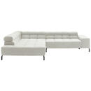 Bild 1 von Hom`in Ecksofa, Weiß, Textil, 4-Sitzer, Ottomane links, L-Form, 321x216 cm, Typenauswahl, Fußauswahl, Lederauswahl, Stoffauswahl, seitenverkehrt erhältlich, Hocker Rücken echt, elektrischer Sitzv