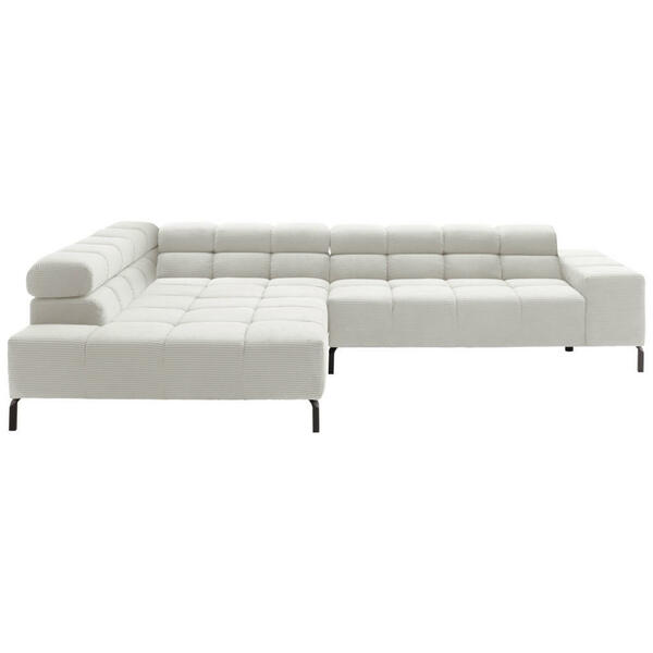 Bild 1 von Hom`in Ecksofa, Weiß, Textil, 4-Sitzer, Ottomane links, L-Form, 321x216 cm, Typenauswahl, Fußauswahl, Lederauswahl, Stoffauswahl, seitenverkehrt erhältlich, Hocker Rücken echt, elektrischer Sitzv
