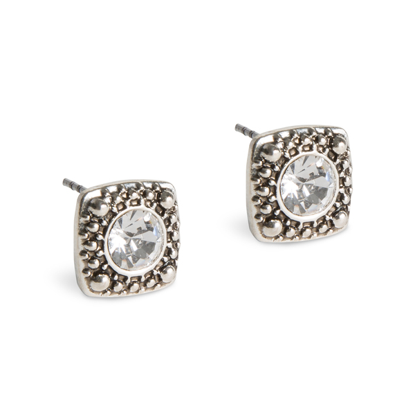 Bild 1 von PEARLS FOR GIRLS Damen Ohrringe glitzernde Ohrstecker mit Glaskristallen Silber