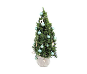 Weihnachtsbäumchen mit Dekoration, ca. 80 cm, grün
