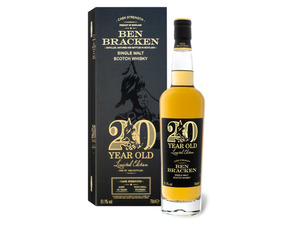 Ben Bracken Single Malt Scotch Whisky Limited Edition Cask Strength 20 Jahre 51.1% Vol, 
         0.75-l