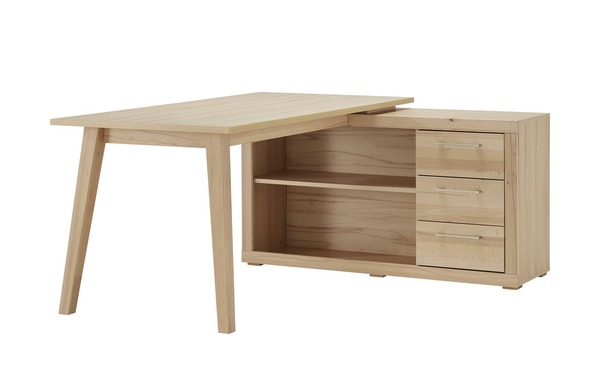 Bild 1 von smart Eckschreibtisch holzfarben Maße (cm): B: 165 H: 130 T: 76 Tische