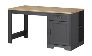 Schreibtisch schwarz Maße (cm): B: 150 H: 76 T: 70 Tische