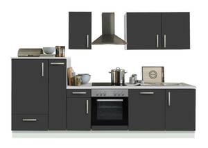 Menke Küchen Küchenblock White Premium 300, Holznachbildung