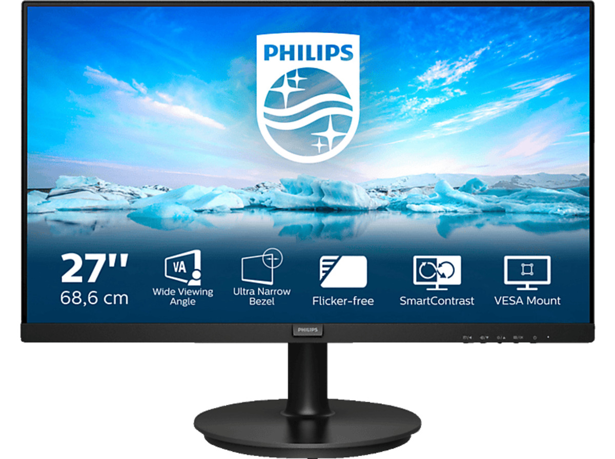 Bild 1 von PHILIPS 271V8L/00 27 Zoll Full-HD Monitor (4 ms Reaktionszeit, 75 Hz)