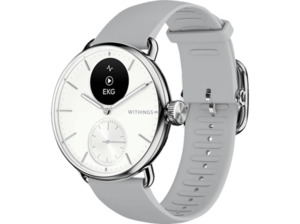 WITHINGS ScanWatch 2 Smartwatch Edelstahl Armbandmaterial: Edelstahl, Kautschuk, 38 mm, Weiß