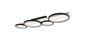 Trio LED Deckenleuchte schwarz Maße (cm): B: 100 H: 8 T: 34 Lampen & Leuchten