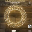 Bild 1 von LED Adventskranz Metall 40 x 8 cm mit Timer