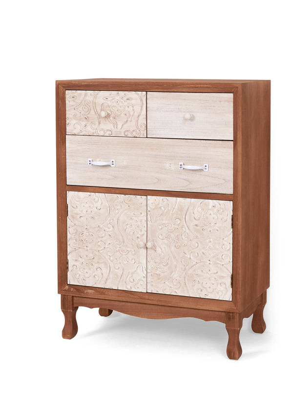 Bild 1 von Kommode mit gravierten Fronten, Beige