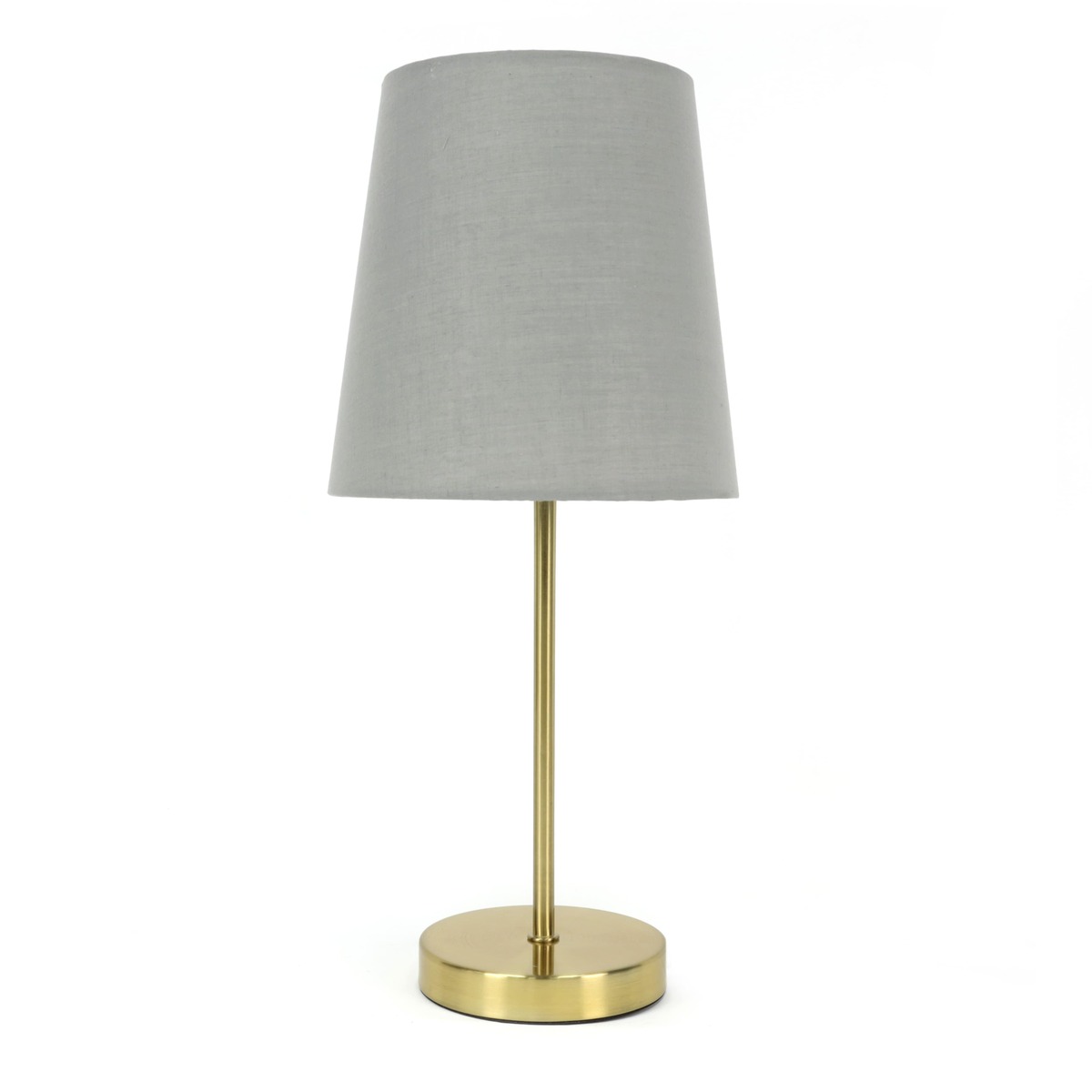 Bild 1 von Tischleuchte Antique Brass Leinen 39 cm grau