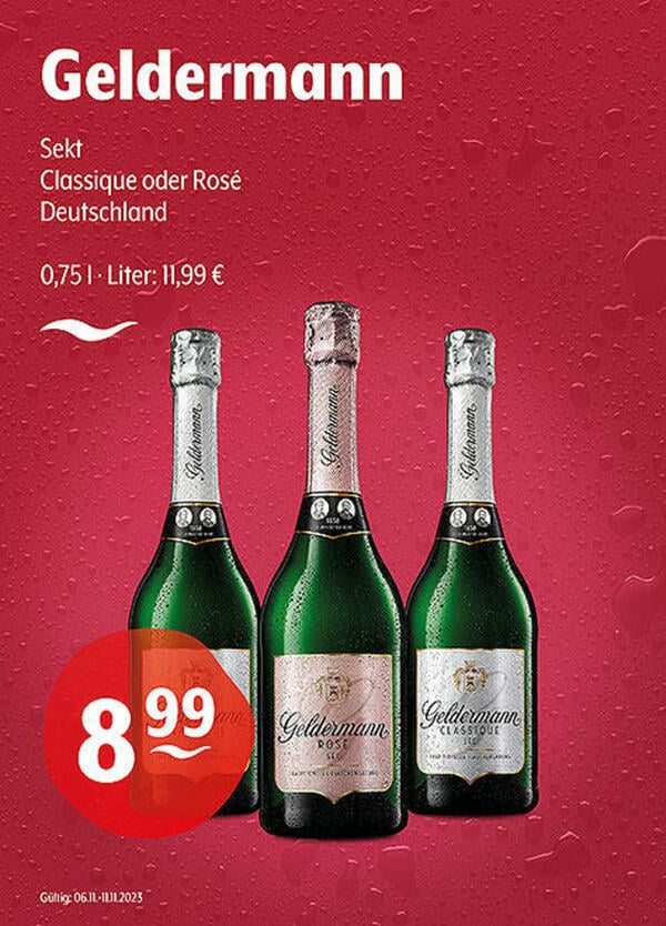 Bild 1 von Geldermann Sekt
Classique oder Rosé
Deutschland