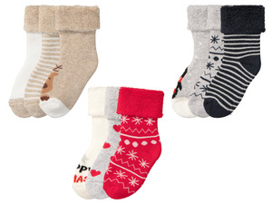 lupilu® Baby Socken, 3 Paar, mit lustigem Weihnachtsmotiv