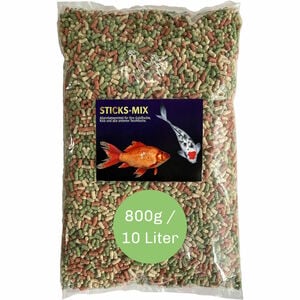 Teichsticks Mix Fischfutter dreifarbig 10 Liter