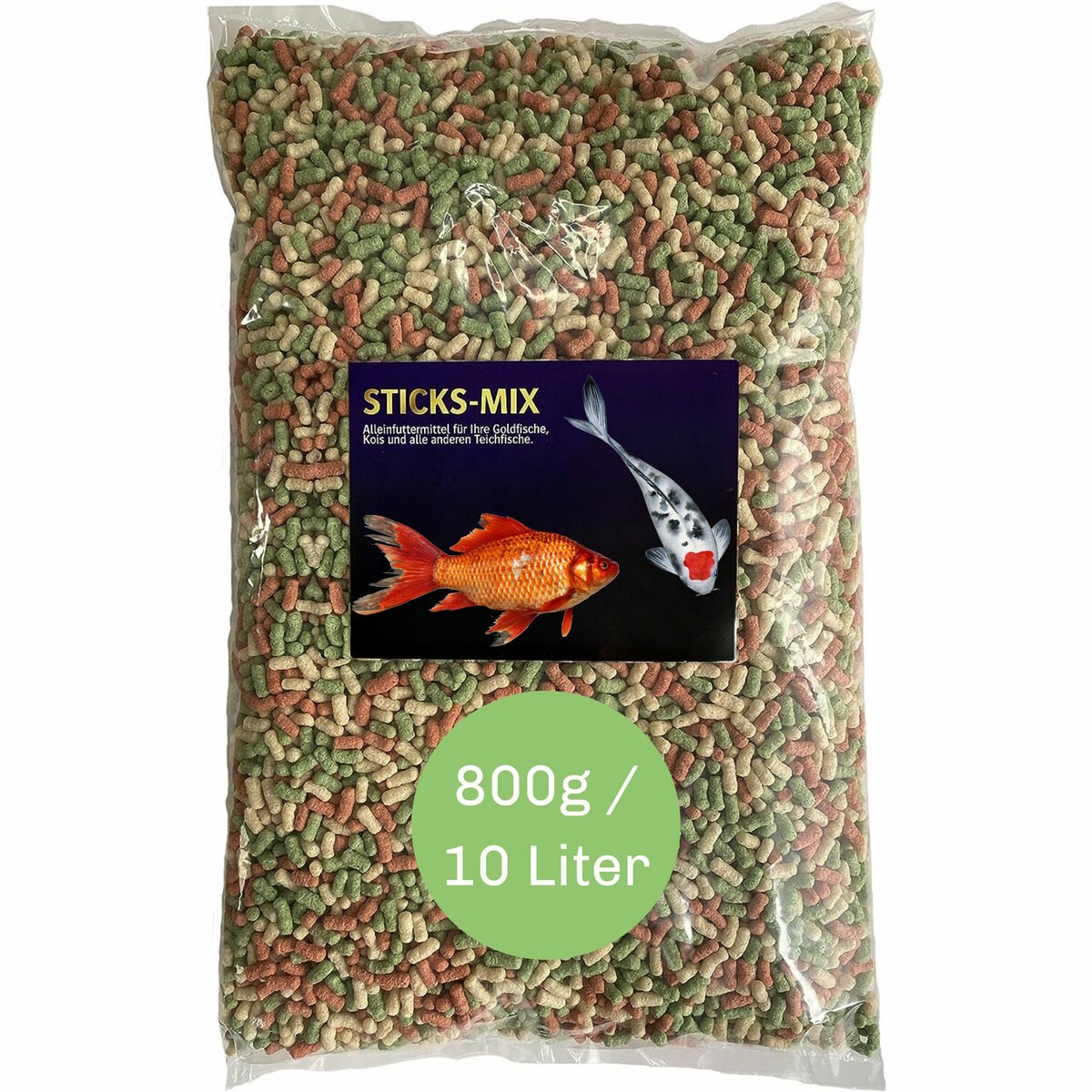 Bild 1 von Teichsticks Mix Fischfutter dreifarbig 10 Liter