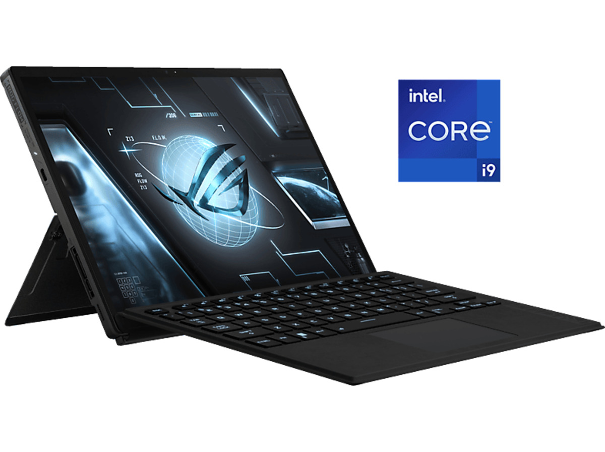 Bild 1 von ASUS ROG Flow Z13 GZ301ZE-LD002W, Convertible mit 13,4 Zoll Display Touchscreen, Intel® Core™ i9 Prozessor, 16 GB RAM, 1 TB SSD, NVIDIA GeForce RTX 3050 Ti, Schwarz