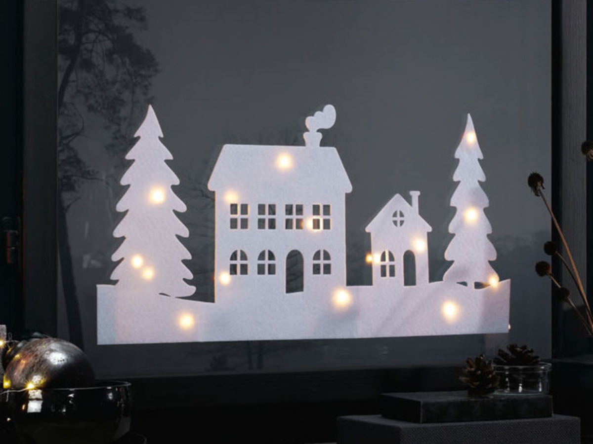 Bild 4 von LIVARNO home Fensterbild mit LED-Lichterkette, 15 LEDs