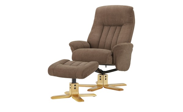 Bild 1 von Relaxsessel mit Hocker  Bonny braun Maße (cm): B: 80 H: 103 T: 87 Sessel