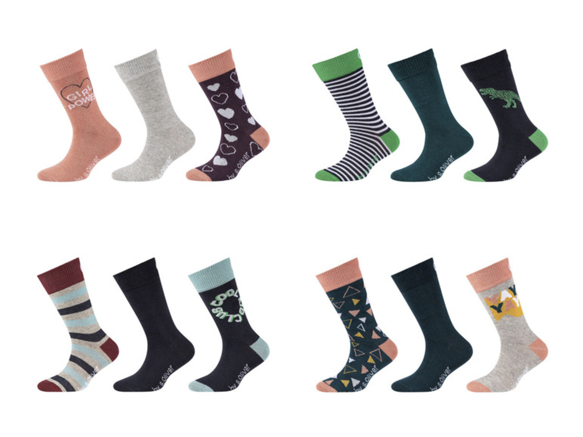 Bild 1 von QS by s.Oliver Kinder Socken, 3 Paar, mit Baumwolle