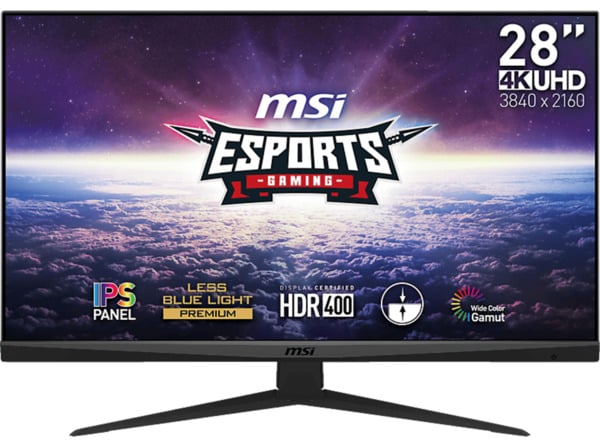 Bild 1 von MSI G281UVDE 27,9 Zoll UHD 4K Gaming Monitor (4 Reaktionszeit, 60 Hz)