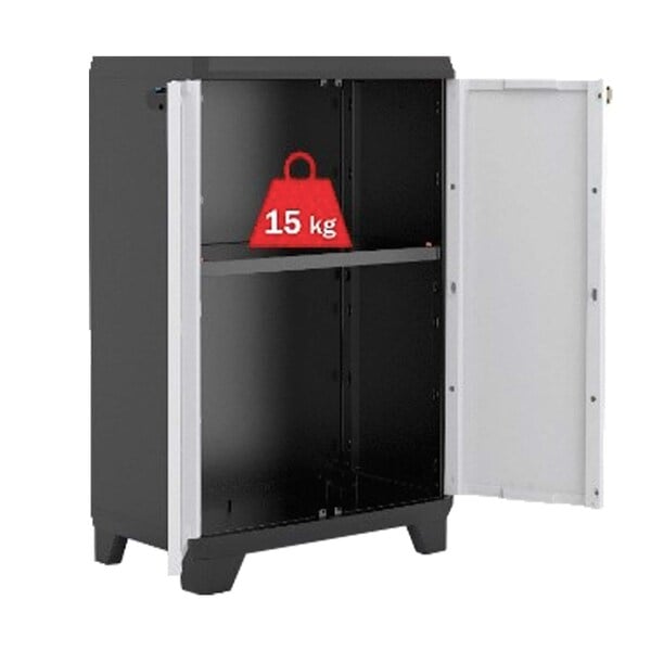 Bild 1 von KETER Kunststoffschrank niedrig 68 x 90 x 39 cm grau schwarz