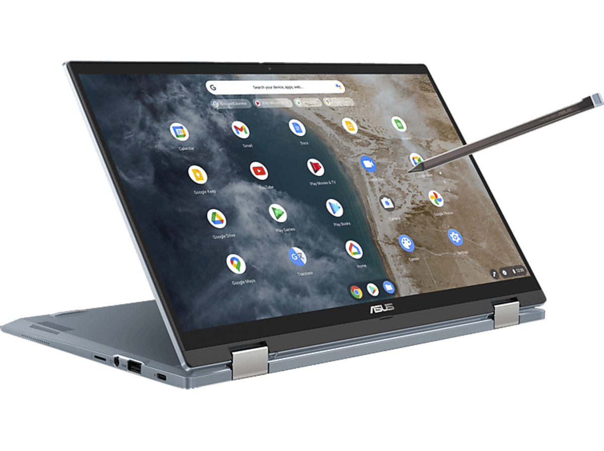 Bild 1 von ASUS Flip CX5 (CX5400FMA-AI0078), Chromebook mit 14 Zoll Display, Intel® Core™ i7 Prozessor, 16 GB RAM, 512 SSD, Intel Iris Xe Graphics, Al Blue