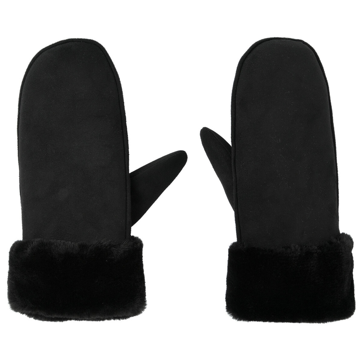 Bild 1 von Damen Winterhandschuhe in Veloursleder-Optik SCHWARZ