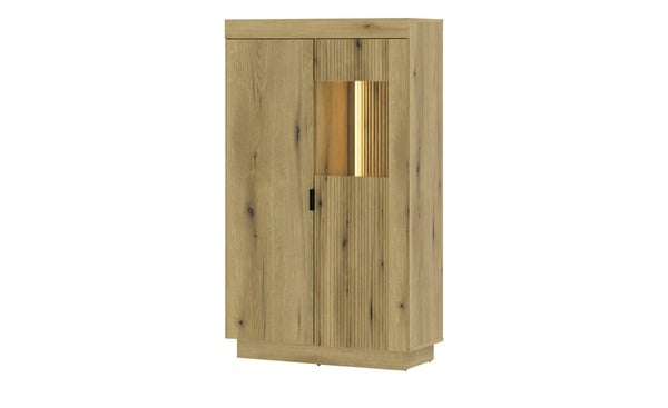 Bild 1 von Highboardvitrine  Delamar holzfarben Maße (cm): B: 80 H: 140 T: 40 Schränke