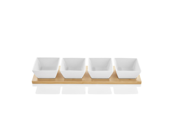 Bild 2 von ERNESTO® Dipschalen-Set, mit praktischem Bambus-Serviertablett