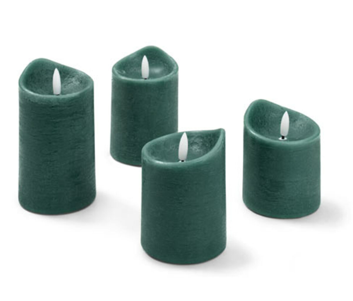 Bild 1 von 4 LED-Echtwachskerzen, dunkelgrün
