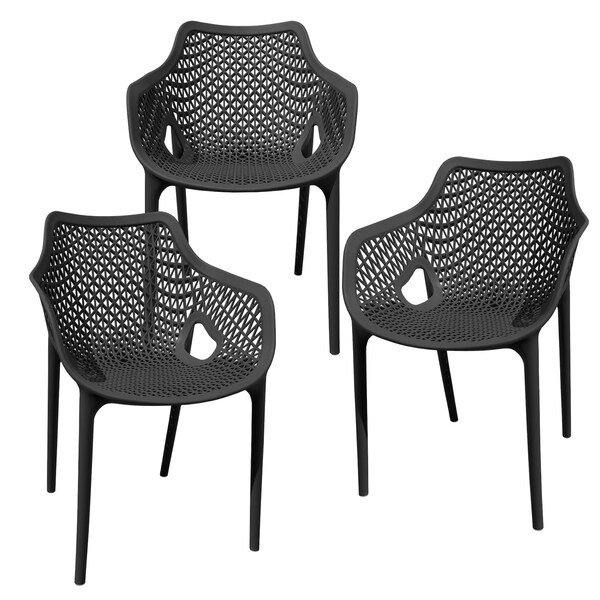 Bild 1 von Gartensessel Gartenstuhl Kunststoff Stapelstuhl Armlehne Küchenstuhl Bistrostuhl