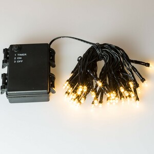 Lichterkette LED warmweiß batteriebetrieben 5m