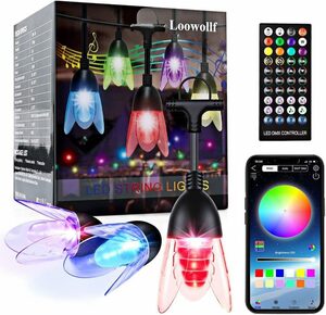 Diyarts LED-Lichterkette M8C, 14-flammig, Blütenblattform Bunte Lichterkette mit Bluetooth APP & Fernbedienung