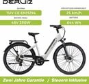 Bild 4 von DERUIZ E-Bike Quartz 28 Zoll Elektrofahrrad für Damen, 644 wh Trekking Maximal 120km, 8 Gang SHIMANO SHIMANO ALTUS 11-32T Schaltwerk, Kettenschaltung, Heckmotor, 644,00 Wh Baterrie, (mit Akku-L