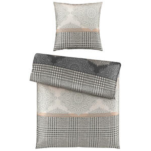 Novel Bettwäsche Paola, Grau, Textil, Abstraktes, 135 cm, pflegeleicht, atmungsaktiv, schadstoffgeprüft, Schlaftextilien, Bettwäsche, Bettwäsche