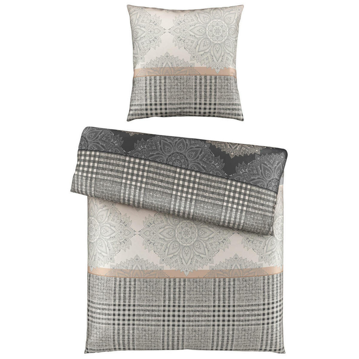 Bild 1 von Novel Bettwäsche Paola, Grau, Textil, Abstraktes, 135 cm, pflegeleicht, atmungsaktiv, schadstoffgeprüft, Schlaftextilien, Bettwäsche, Bettwäsche