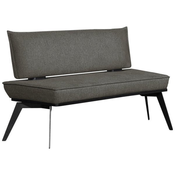 Bild 1 von Carryhome Sitzbank, Schwarz, Holz, Metall, Textil, Buche, massiv, 2-Sitzer, 153x90x65 cm, Stoffauswahl, erweiterbar, Typenauswahl, mit Rückenlehne, Esszimmer, Bänke, Sitzbänke