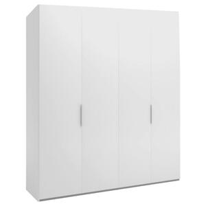 Mid.you Drehtürenschrank, Weiß, Metall, 6 Fächer, 2 Schubladen, 200x216x58 cm, Blauer Engel, Pefc, Made in Germany, in verschiedenen Größen erhältlich, Schlafzimmer, Kleiderschränke, 4- türig